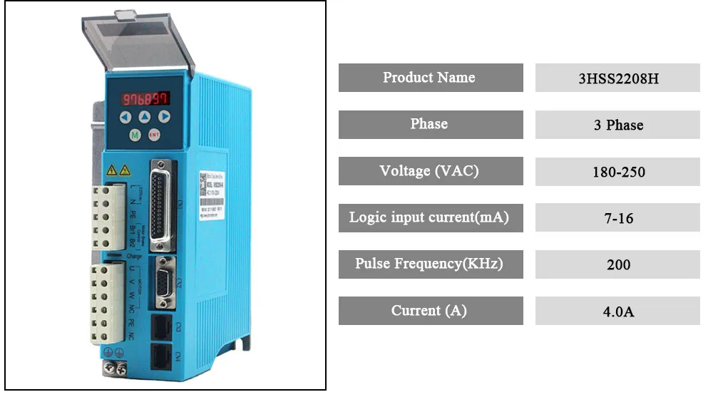 12N. M Cloose петля Гибридный шаг Серводвигатель 3HSS2208H-86+ двигатель 86J12156E входное напряжение AC 220 В