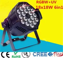 18x18w 6in1 rgbwa+uv led par light DJ Par Cans Aluminum alloy dmx 512 light dmx dj wash lighting stage light