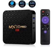 Android 9,0 tv Box MX10 PRO 4 Гб ram 64 Гб 5,8G Wifi Allwinner H6 четырехъядерный USB 3,0 6 K проигрыватель google Youtube Tanix телеприставка