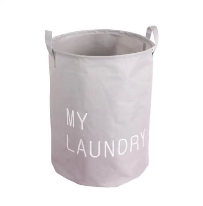 SDARISB Складная хлопковая корзина для мытья одежды, складная сумка для хранения, водонепроницаемая корзина для хранения вещей, корзина для белья, модная одежда - Цвет: my laundry gray