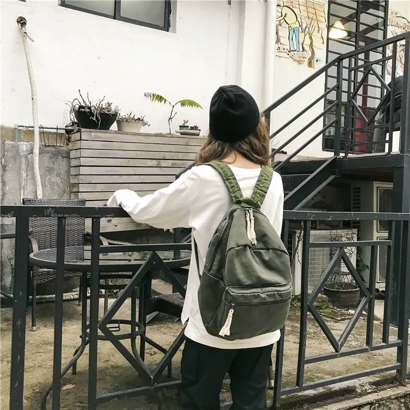 Menghuo Leisure Canvas Backpack for Women Big Capacity Shopping Bag Laptop Backpack Rucksack Student Mochila Women School BagsIMG_1216