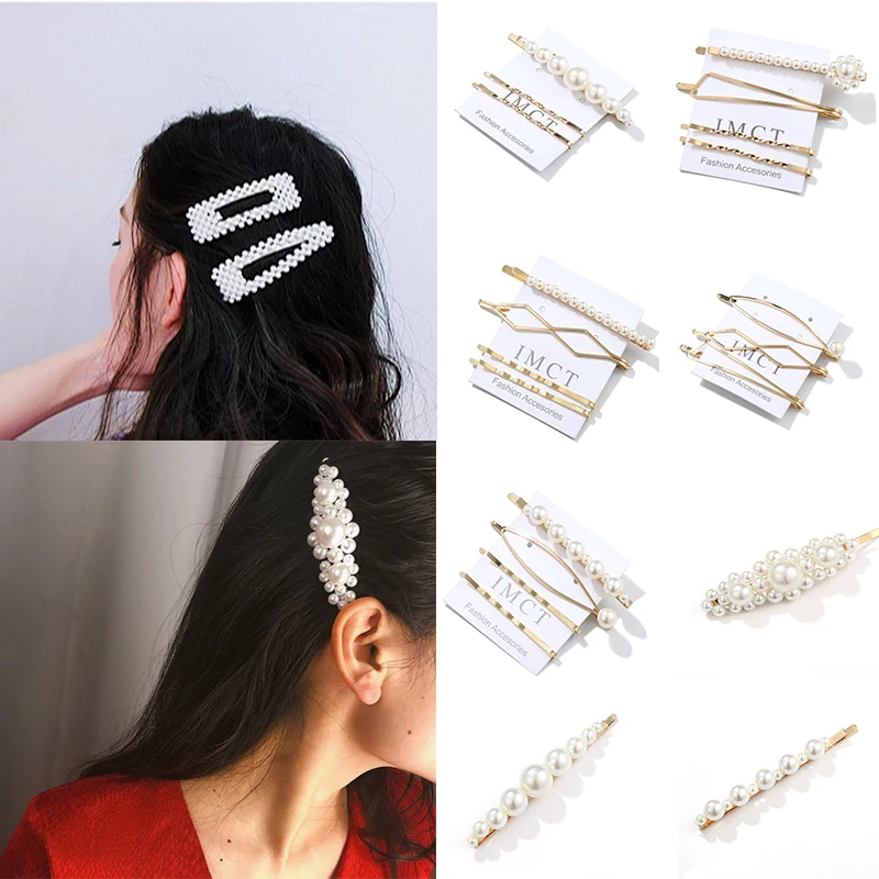 

Korean Version Of The Pearl Hairpin Fashion Design Pearl Hairpin Headdress Jewelry Women's Elegant Cute Pearl Hairpin 2019 New
