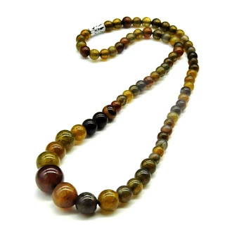 

3A Dragon Agate Power Necklace Natural Stone Healing Crystal Men Women Jewelry Pearl Chains Necklace Women Fashion Amber Jewelry