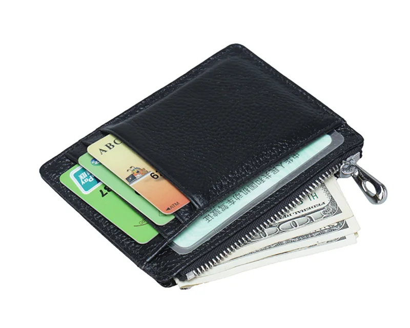 Genuine Leather Men Card Holder Wallets High Quality Female Credit Card Holders Women Pillow Organizer Purse