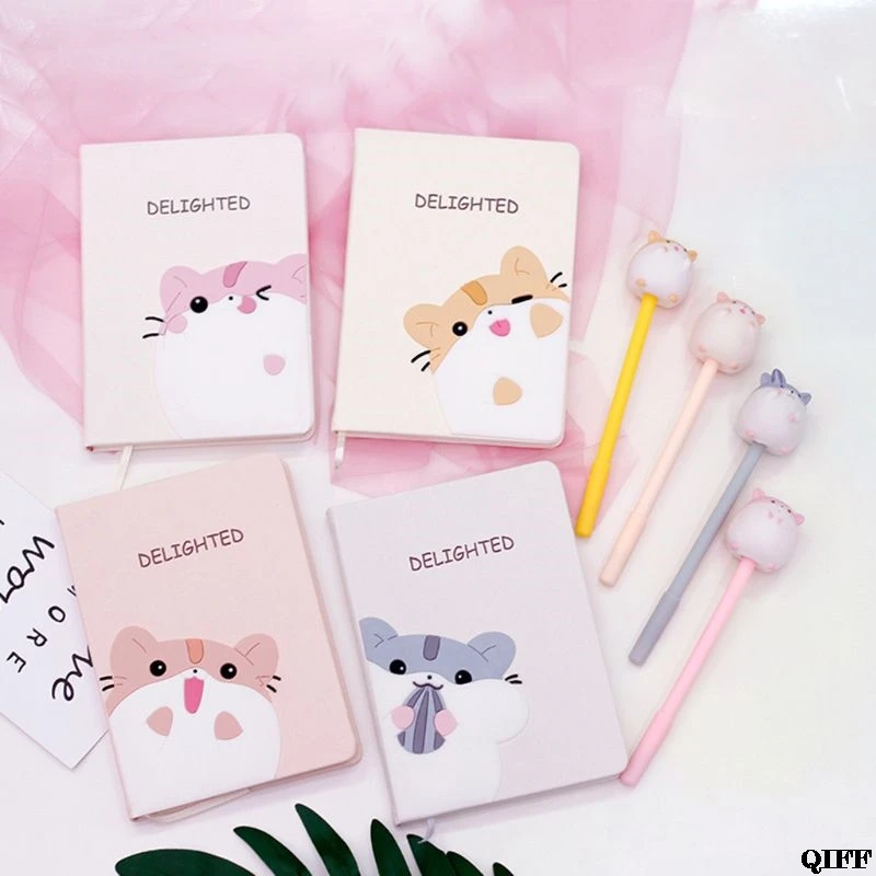 Kawaii Mouse Planner Notebook Journal Daily Book with Pen Set Stationery Supplies School Supplies Student Gift July 17