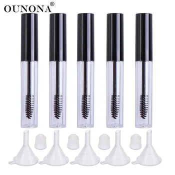 

10mL Beauty Portable Empty Mascara Tube Eyelash Vial Liquid Bottle Container Black Cap Refillable Bottles Makeup Accessories 6pc