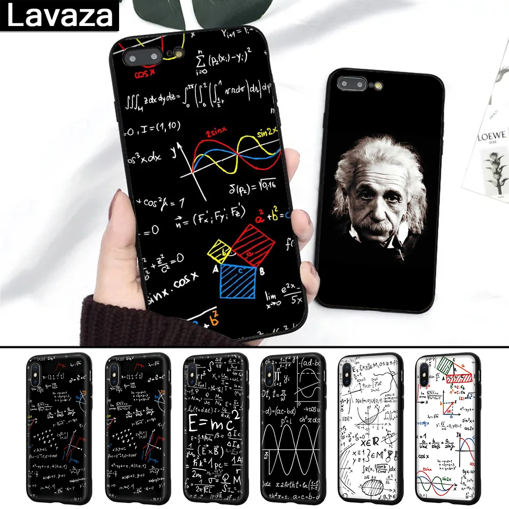 

Lavaza mc2 with E=mc Math Albert Einstein Silicone Case for iPhone 5 5S 6 6S 7 8 Plus X XR XS Max