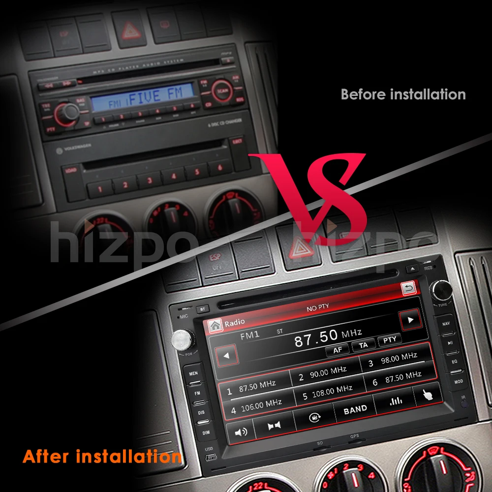 Player para Volkswagen Carro Navegação Dvd vw Passat b5 Jetta Bora Transporter t5 Golf 4 Sharan Swc Dtv Dvbt Rds Cam 2 Din Gps 9 para volkswagen vw passat b5 jetta bora