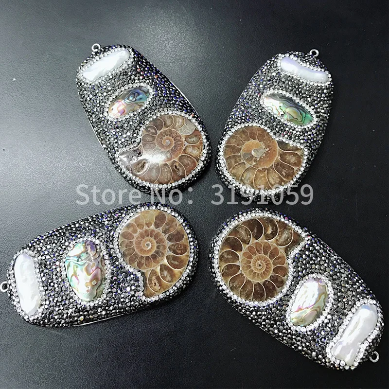 

Original design handmade beaded pearl sea snail pendant sweater chain accessories jewelry gift