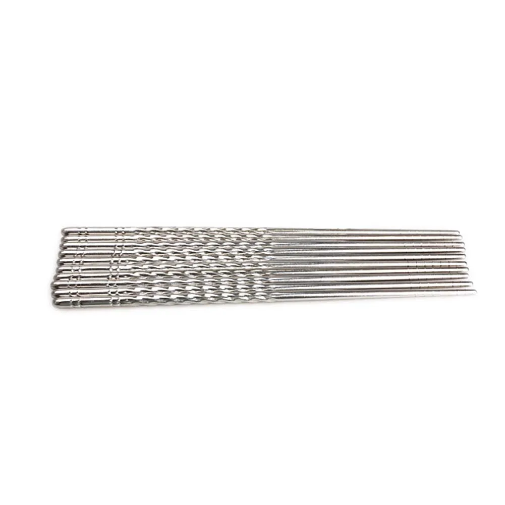 5 par/set portátil de acero inoxidable Durable Anti-skip hilo estilo palillos deportes al aire libre Camping senderismo Picnic vajilla