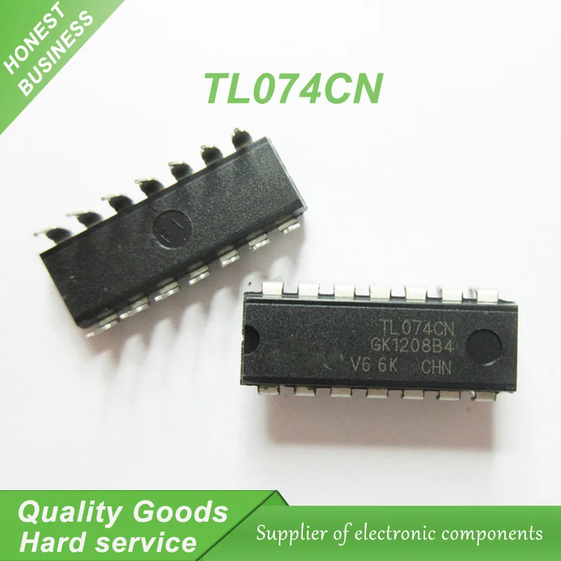 10pcs TL074CN TL074 DIP 14 Operational Amplifiers Op Amps JFET Input ...