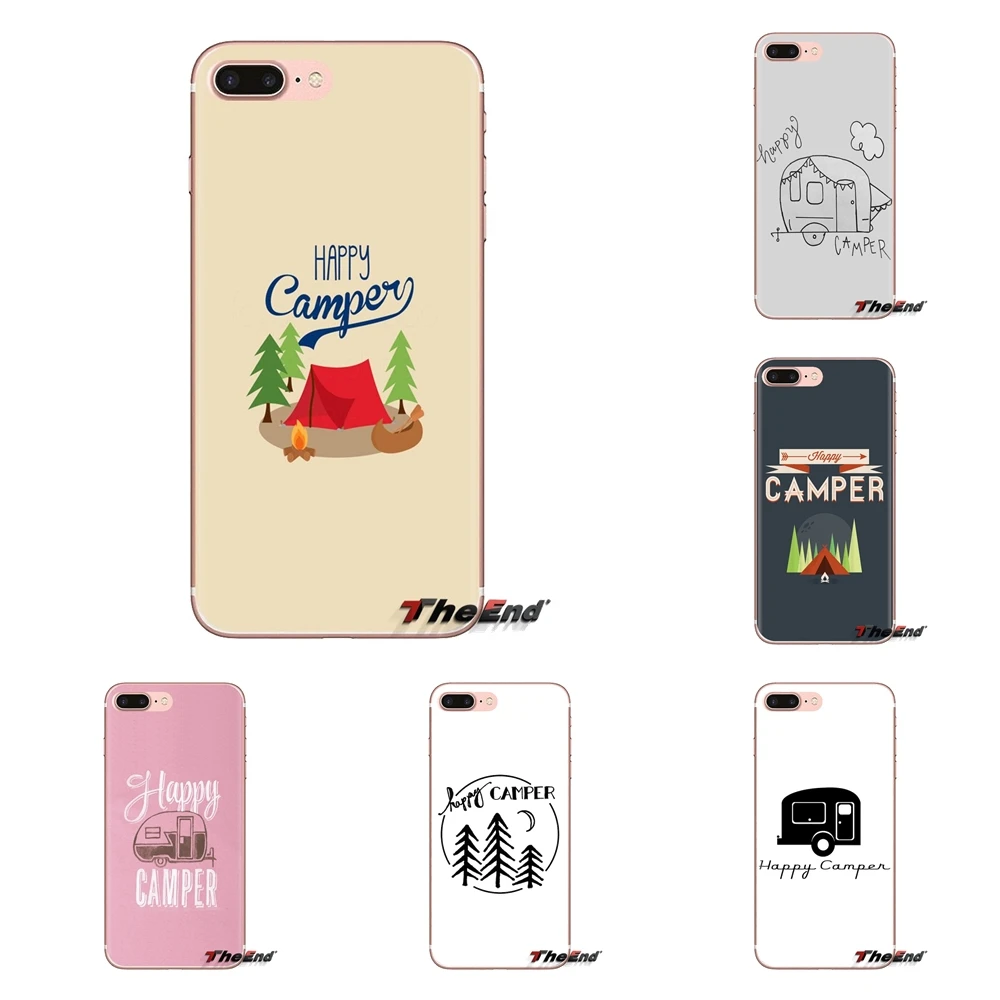 

For Xiaomi Mi3 Samsung A10 A30 A40 A50 A60 A70 Galaxy S2 Note 2 Grand Core Prime Soft Silicone Case Colorful Happy Camper Pastel