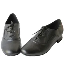 Mens Latin Dance Shoes Black Timeless Comfortable Ballroom Dance Shoes Quality Salsa Shoes Square Heel
