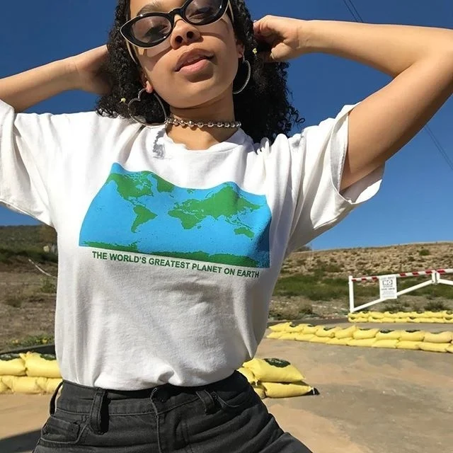 

PUDO-XSXHarajuku Vintage Casual Unif the WQeRLDS Greatest Planet on Earth Letter Map Pattern Loose Plus Size Short Sleeve Tshirt