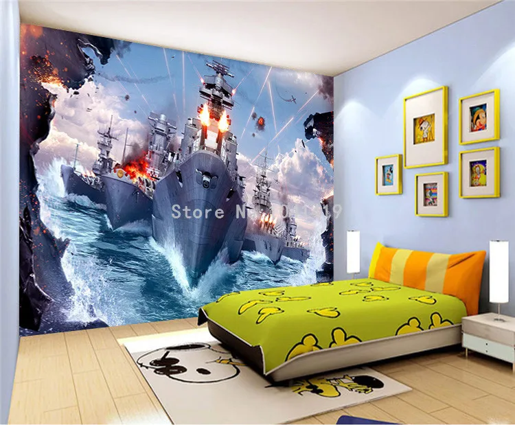 3D мультяшный плакат, настенная бумага в стиле «Тихая война», фотобумага для детской спальни, фоновое покрытие для стен, экологичный Papel De Parede