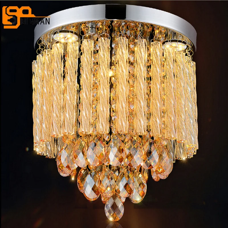 

new design crystal ceiling lights modern plafond lamp lustres LED Light fixtures for home crystal light