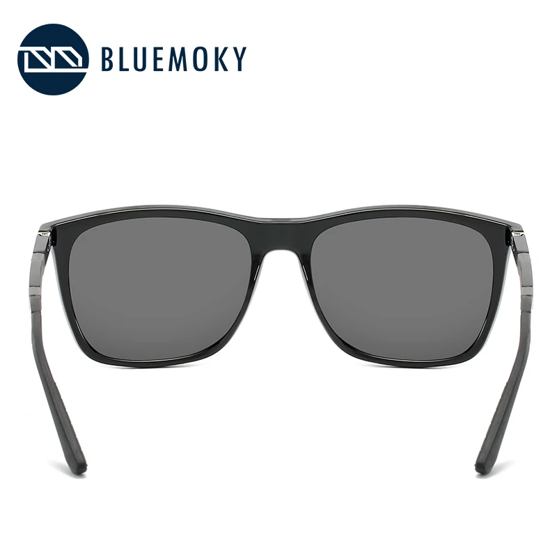 Мужские поляризованные солнцезащитные очки BLUEMOKY UV400 для вождения, Черные Квадратные Солнцезащитные очки для мужчин, Полароид, брендовые солнцезащитные очки для мужчин