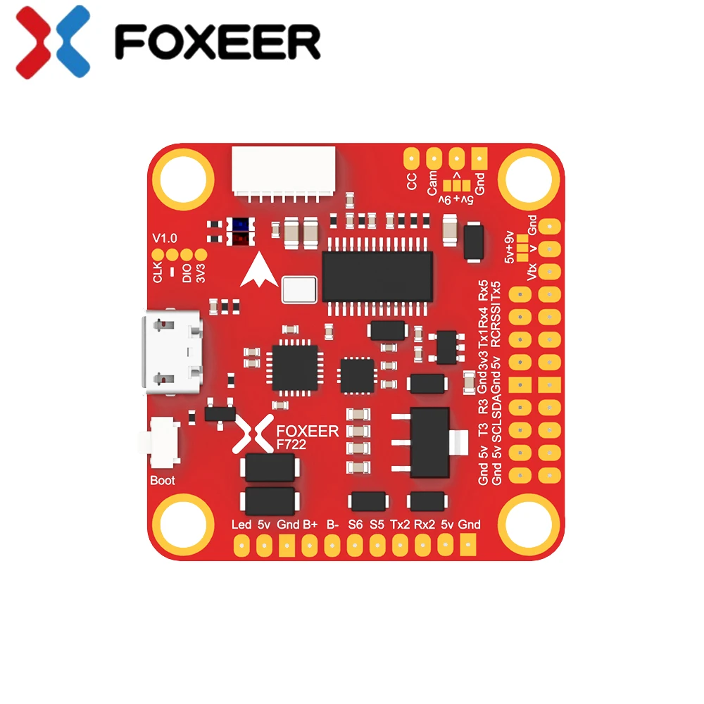 

Foxeer F722 Dual Flight Controller STM32F722RGT6 MPU6000 and ICM20602 OSD for RC FPV Racing Drone Quadcopter