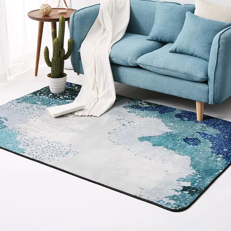 

2017 New Europe Style Parlor Carpet Absorbent Soft Flannel Bedroom Area Rug Aubusson Geometric Carpets and Rugs for Living Room