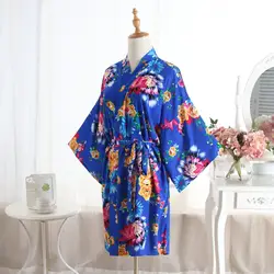 Cotton Kimono Robe 2019 Новое поступление халаты для Для женщин печати невесты Халаты сексуальные пижамы ночная рубашка ночная сорочка Плюс Размеры