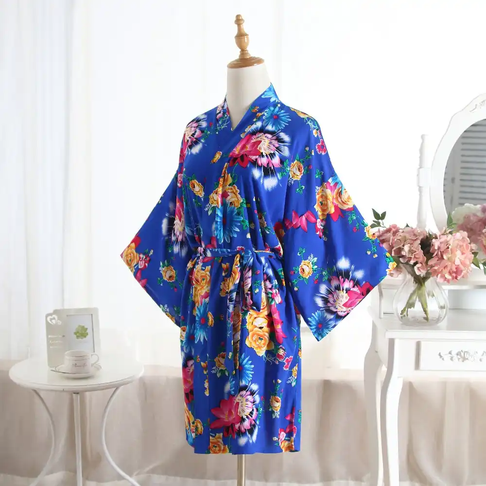 Cotton kimono robe plus size Clearance