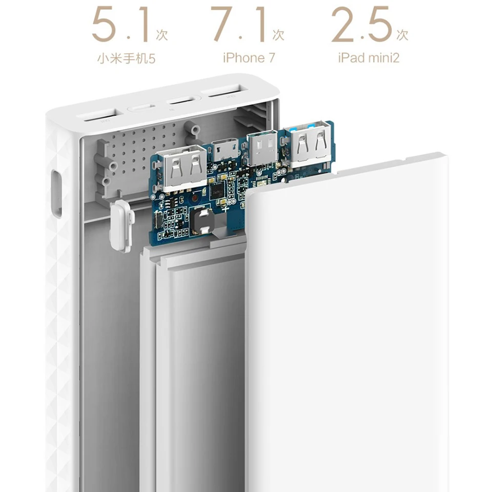 ZMI Power Bank QB821 20000 мАч Digital Display 18 Вт QC3.0 Быстрая зарядка Dual USB Powerbank для