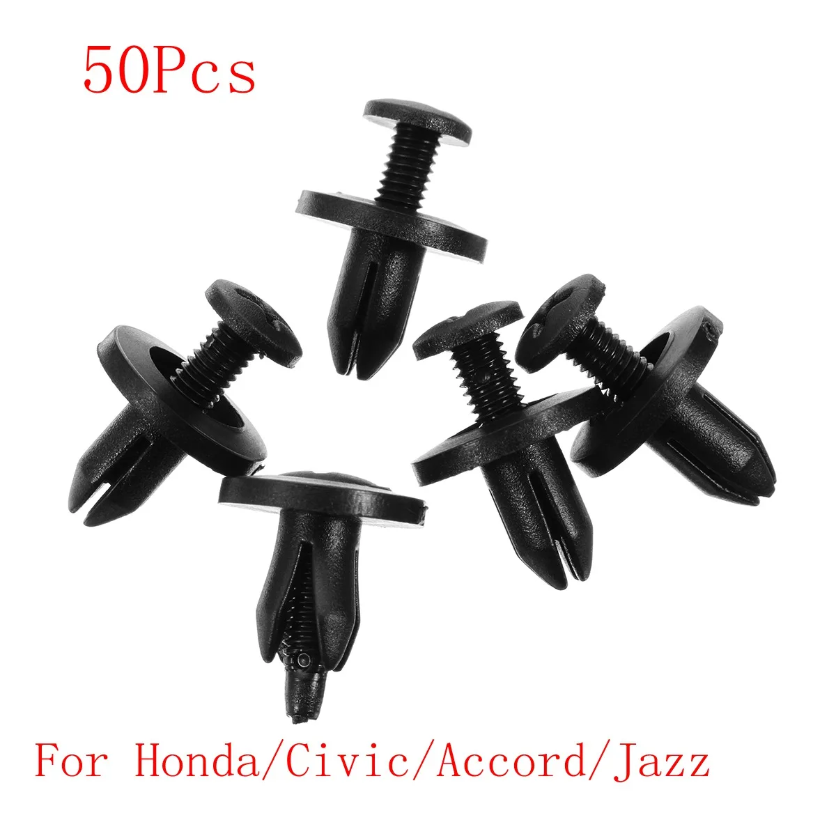 50Pcs 6mm Clips Car Bumper Cover Diversion Fenders Plate Swell Auto