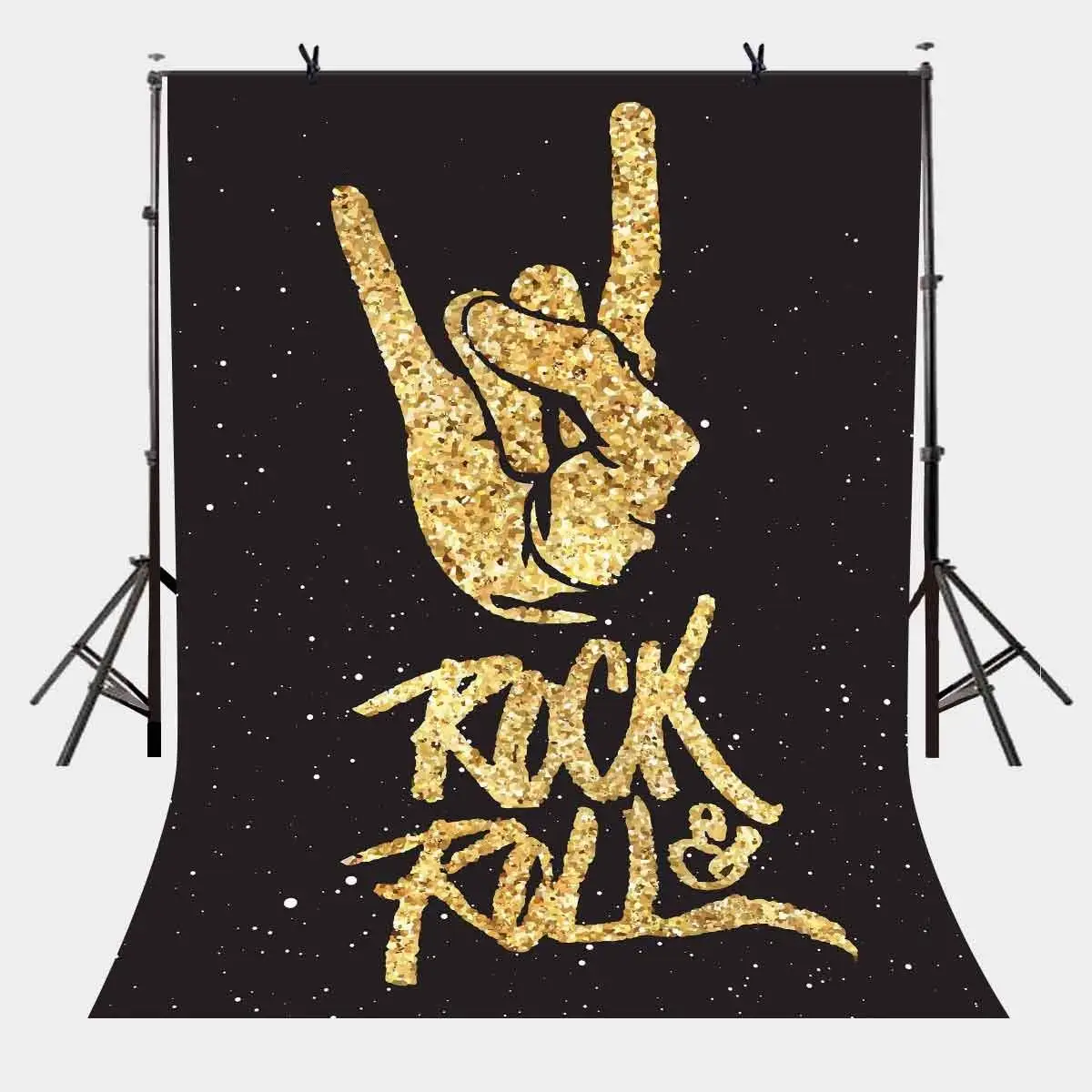 

150x220cm Backdrop Golden Rock Gesture Photography Backdrop Black Background Studio Props