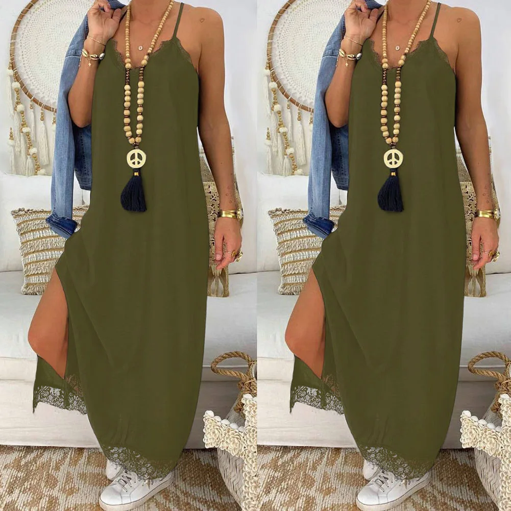 Women's Summer Boho Casual Long Maxi Evening Party Cocktail Beach Dress Sundress