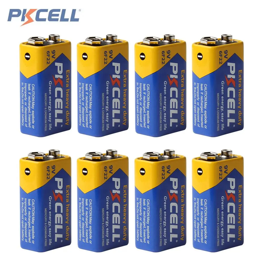 Buy Pkcell 8pcs*Super Heavy Duty 9V 6F22 Dry Battery