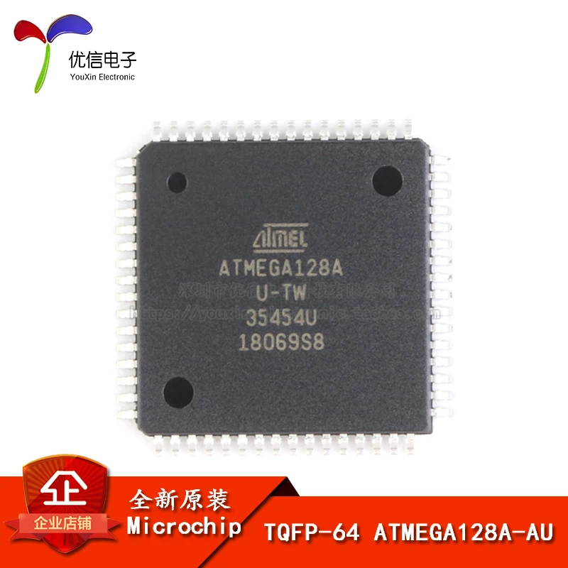 

Original genuine chip ATMEGA128A-AU chip microcontroller 8 bit AVR TQFP-64