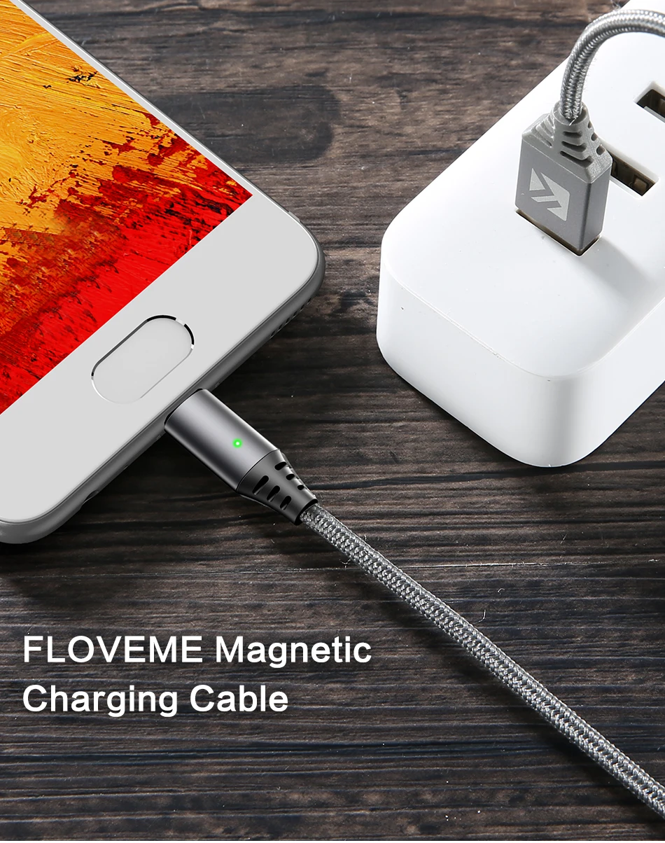 Floveme Магнитная USB кабель для iPhone 6 Xiaomi Redmi 4X Micro Тип USB C для кабель Lightning/USB 2.4A 1 м магнит Зарядное устройство Кабо магнитная зарядка магнитный кабель для айфон 7 8 Plus плюс 6 6s Plus X