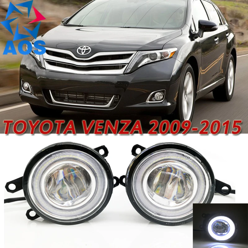 For Toyota Venza 2009 2015 Car Styling LED Angel eyes DRL LED Fog lights Car Daytime