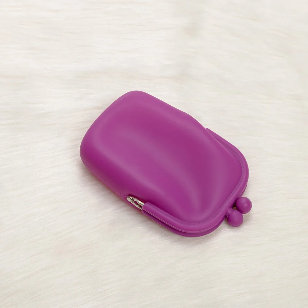 1 Pcs Cute Jelly Rubber Silicone Cosmetic Makeup Bag Candy Color Coin
