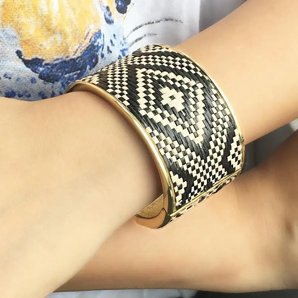MANILAI Boho эффектные браслеты манжеты для женщин уникальные большие золотистого