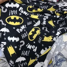 160*50 см мстители супергерой Бэтмен эластичность вязанная хлопковая ткань для шитья Лоскутная Детская Ткань Детская текстильная пижама юбка