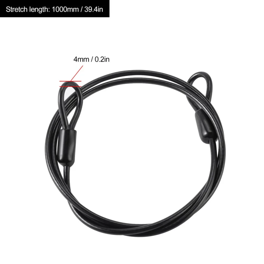 

Cable Steel Wire Rope 100cm/39'' For Outdoor Sports Bike Lock Bicycle Cycling Scooter Guard Security Luggage Safety Hot Sales