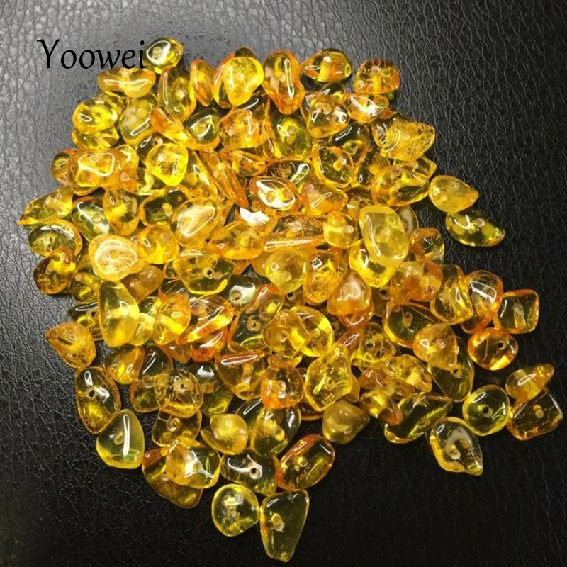 chips amber beads (6)