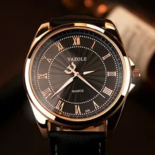 YAZOLE бизнес часы Мужские лучший бренд Роскошные Кварцевые наручные часы классические модные кожаные мужские наручные часы