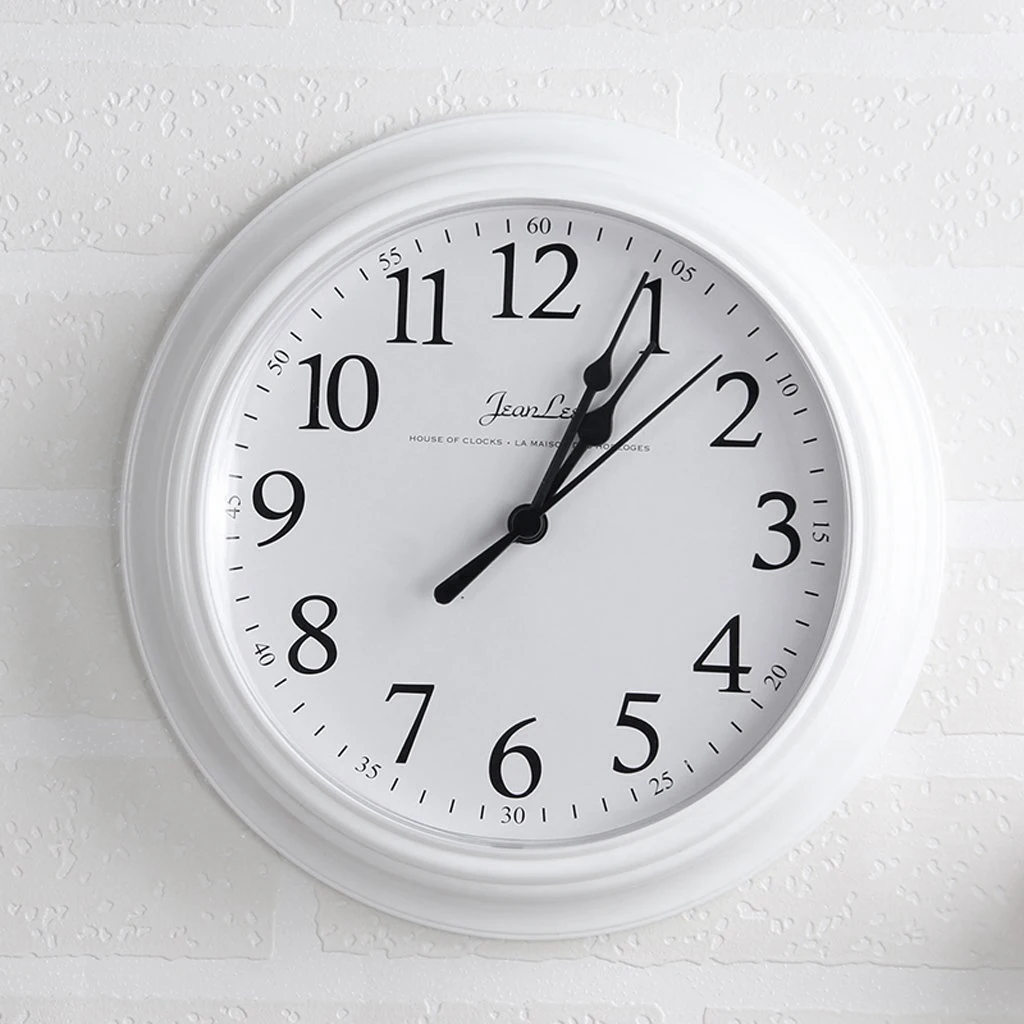 9 дюймов настенные часы Кухня часы Спальня мини Гостиная Кухня настенные часы домашний бесшумный часы-белый