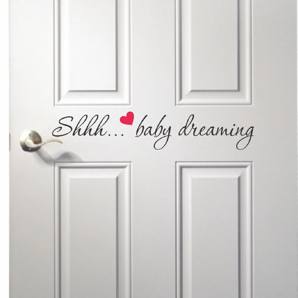 Shhh... Baby Dreaming Quote Wall Sticker Children Room Quote Wall Decal