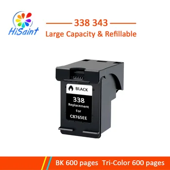 

Hisaint 338 343 Remanufactured Ink Cartridge Replacement for HP 338 343 for HP Deskjet 5740 6520 6540 6840 Photosmart 8150
