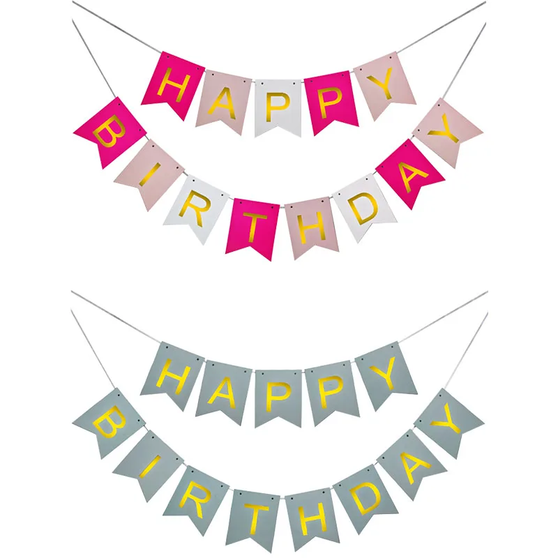 

1set Multi-color Happy Birthday Banner Letter Flags for Baby Shower Birthday Party Decoration DIY Bunting Garland Photo Props