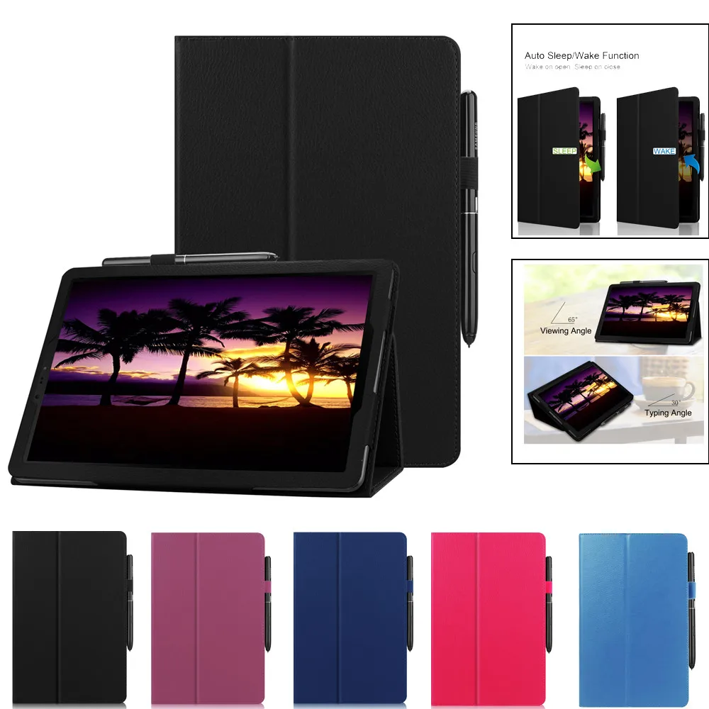 Case Cover for Samsung Galaxy Tab S4 10.5 Model SM-T830/T835/T837,Multi-Angle Stand Flip PU leather Cover S Pen Case#15