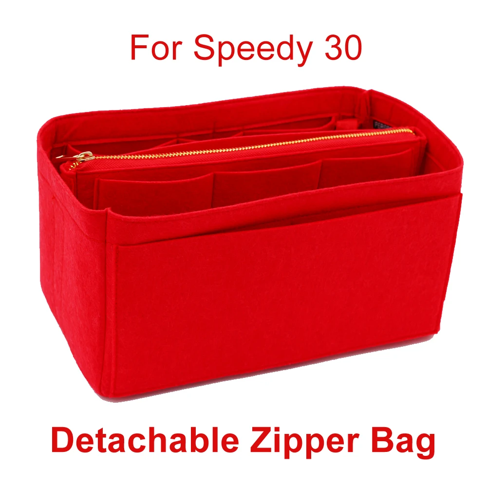 SPEEDY 30 Zipper SPEEDY 25 30 35 войлочная тканевая сумка-Органайзер для макияжа сумочка-органайзер для путешествий Внутренний кошелек портативные косметички Never Full - Цвет: SPEEDY 30 Zipper