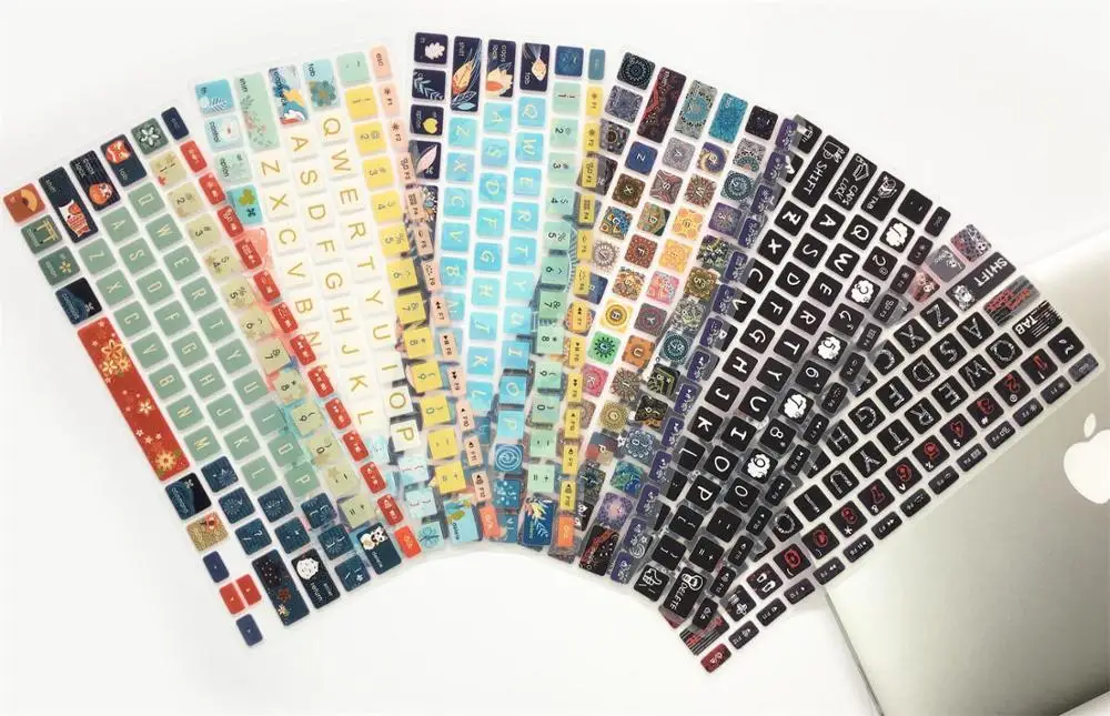 Силиконовый чехол с принтом Клавиатура Защитный для ноутбука Macbook Air 13 (A1369/A1466) Pro 15