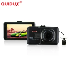 QUIDUX New Dual Camera Car DVR Full HD 1080P Dual Lens rear cam Dash Cam Video Recorder Camera Night Vision Car DVR Camcorder