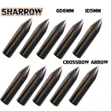 50 шт. Нержавеющая сталь наконечники арбалетной стрелы лук наконечники стрел наконечники для стрел стрелки-указатели OD6mm, ID5mm