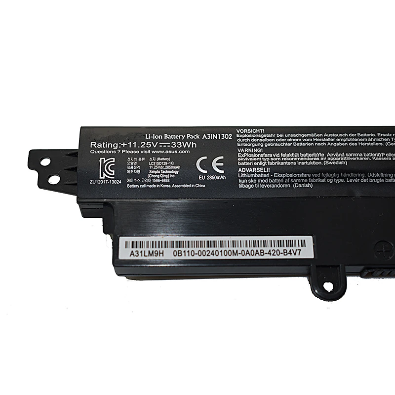 HSW 11.25V33WH A31N1302 Батарея для ASUS VivoBook X200CA X200MA X200M X200LA F200CA 200CA 11," A31LMH2 A31LM9H ноутбук Батарея