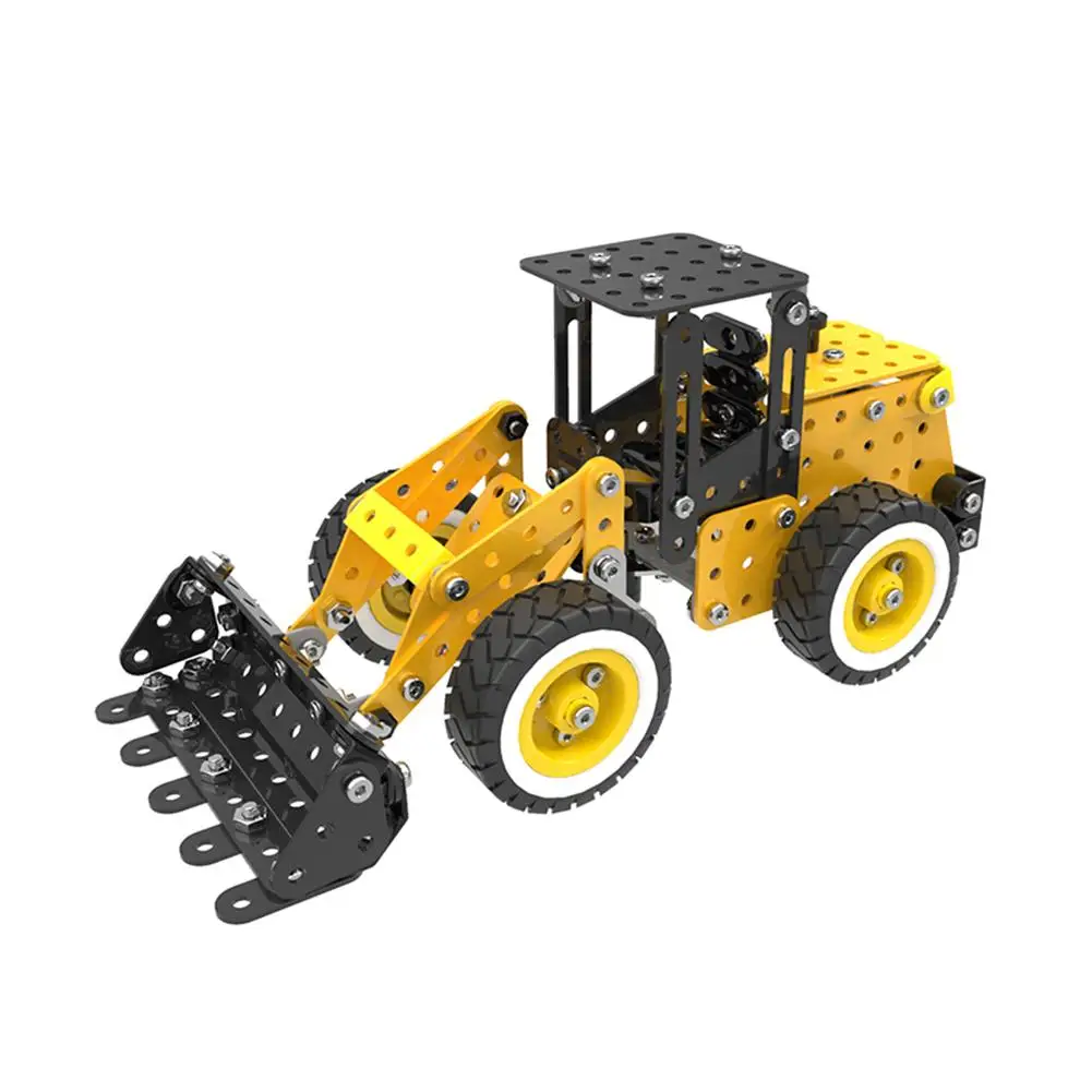 price reduction Alloy car toy for children as gift 332PCS DIY Car Loader Alloy Assembled Building Blocks